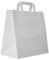 Carte Dozio Shopper in Kraft con fondo quadro, color Bianco, maniglia piatta, f.to cm 27+17x29, cf 300 pz