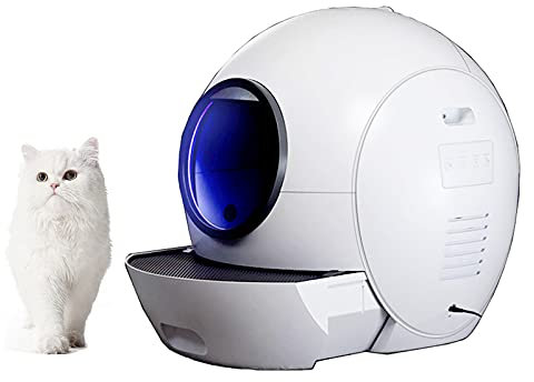 MEILINL Arenero para Gatos Autolimpiable Simply Clean - Arenero Automático para Gatos con el Pedal Anti-Salpicaduras Y Control Remoto de App FáCil De Limpiar