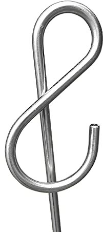 Pflanzstab Edelstahl - rostfrei | 80 cm | Optimal als Pflanzenstütze | Metall Rankhilfe für Zimmerpflanzen, Balkon und Garten | langlebige, dekorative Blumenstütze