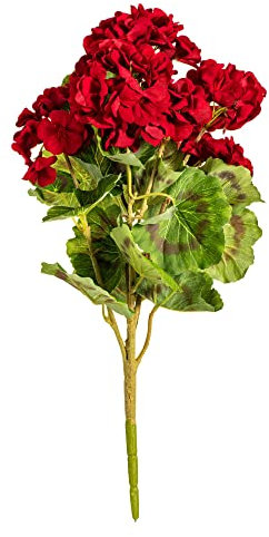 Vickerman Künstliche Geranienbusch, 45,7 cm, Rot, 4 Stück