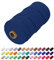 Uiopa Macrame Cord 2mm x 200m, Natural Cotton Cord Coloured Macrame Yarn Soft Rope, Macrame String Cotton Twine for Crafts, Plant Hanger, Wall Hanging, Wrapping, Christmas Decorations (Dark Blue)