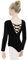 tanzdunsje Ballettanzug Mädchen Ballett Trikot Kinder-lange Ärmel, ballett body TanzBody Turnanzug Gymnastikanzug Trikot für Kinder Damen Größe 100-170,schwarz 170