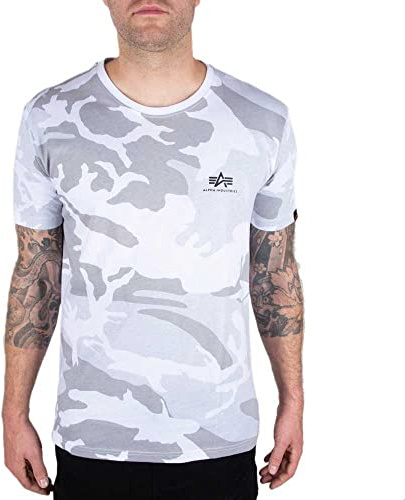 Alpha Industries Backprint T Camo T-Shirt für Herren White Camo