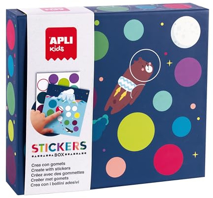 APLI Kids 19140 – Set mit Gummibändern in verschiedenen Formen im Karton, Modell Fly On The Moon