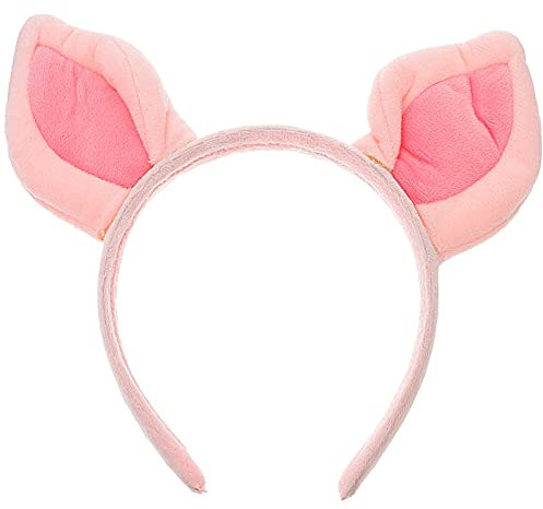 PartyKindom 2 Stück Superweiches Schweinenohren-Haarband für Halloween, Tier-Cosplay, rosa Welpenohren, Kopfbedeckung, Kostüm, Haarreif, Performance-Requisite