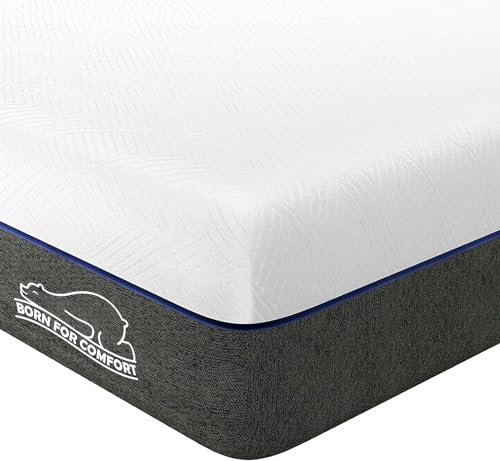 wowttrelax Double Memory Foam Mattress, 8 Inch with Soft Fabric, Skin-friendly Mattress, Breathable Cover, 2 Layer for More Supportive, Medium Firm-4FT6 | 135x190x20cm