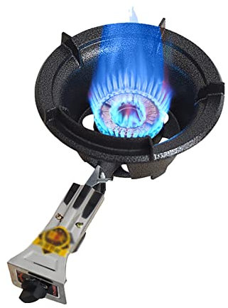 Single Burner Stove gas hob Home/Commercial Catering Gas Stove, Thickened Cast Iron Windproof Wok Gas Stove, Large Cooker LPG Stove Outdoor Camping Stove