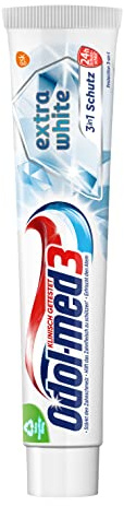 Odol-med3 Extra White Zahnpasta, mit Mikro-Whitening-Partikeln und Zahnweiß-Schutz-Formel, 75ml