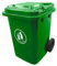 EXPRESS WHEELIE BINS - Outdoor Wheelie Bin for Household Waste Recycle Trash and Rubbish 80L Litre Small Council Size Green with Rubber Wheels