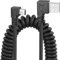 YACSEJAO Spiralförmiges Mini-USB-Kabel 90 Grad, USB Typ A zu Mini B Stecker Daten Sync & Charge Spiralkabel für Drucker Kameras Maus Handy (Zweimal rechts)
