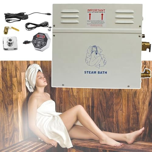 Roboraty Generatore di Vapore per Sauna 3KW/4.5KW/6KW/8KW/9KW 35-55℃ Generatore di Vapore per Sauna per Bagno Turco Doccia Turca a casa 220V,6KW