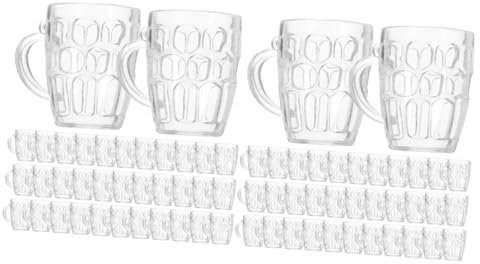 Cabilock 100piezas Mini Jarras De Cerveza De Plástico Vasos Transparentes Para Decoración De Casa De Muñecas y Accesorios De Fiesta Perfectos Para Bodas Picnics y Eventos Al Aire