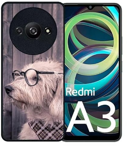 Générique Coque pour redmi a3 - Chien - Silicone - Noir