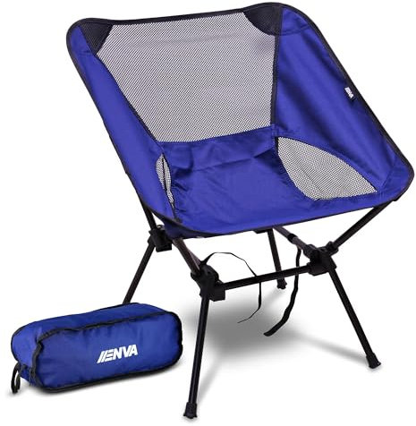 ENVA Faltbarer Campingstuhl ultraleichter & robuster Klappstuhl bis zu 150kg für Outdoor Abenteuer wie Camping, Angeln & Wandern Faltstuhl inkl. kompakter Tragetasche Angelstuhl wasserabweisend