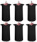 6 Packungen Schwarz Stehtischhussen, 60 x 110 cm, Dehnbare Stehtisch-Tischdecke mit Rock, runder Spandex-Cocktail-Tischrock, Bistrotisch-Stehtisch-Abdeckung, Party für Bankett, Hochzeit, Geburtstag