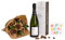 Fleurs et Délices - Coffret Bouteille Champagne Devaux - Bouquet Chocolats et Carte Message Anniversaire - Idée Cadeau Femme Homme Couple - Cadeau Anniversaire