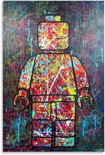 MYLHMPPJH Lego Wandbild, Dekorative Wandkunst, Wohnzimmer, Cartoon, Ungerahmt, 30 x 45 cm