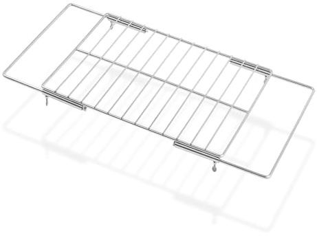 Allstare 304 Stainless Steel Universal Extendable Oven Rack Replacement for GE Samsung LG Frigidaire Whirlpool Electrolux Kenmore Oven Parts Adjustable Wire Racks Adjust from 17.3-25.1’’ Wide