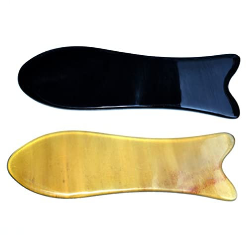 BCOATH 2St Sha Sha Tabletten in Fischform Fußmassagegerät Schaber Werkzeug zur Körperformung Stock schröpfgeräte Cupping device praktisches Massagegerät Ochsenhorn Massagegerät Hörner
