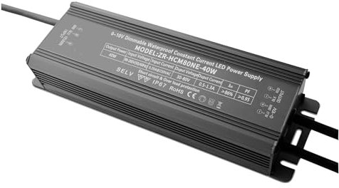 FWFDTQBSP 0–10 V dimmbare Stromversorgung, Panel-Leuchte, 40 W, Konstantstrom, LED-Antrieb, Stromleitung, Licht, wasserdicht, dimmbar