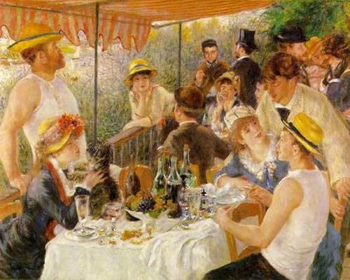 ZHXXFD Peinture Par Numero Adulte Enfant Paysage Tableaux Célèbres Sans Cadre 40X50CM Le Déjeuner Des Canotiers - Pierre Auguste Renoir,B24