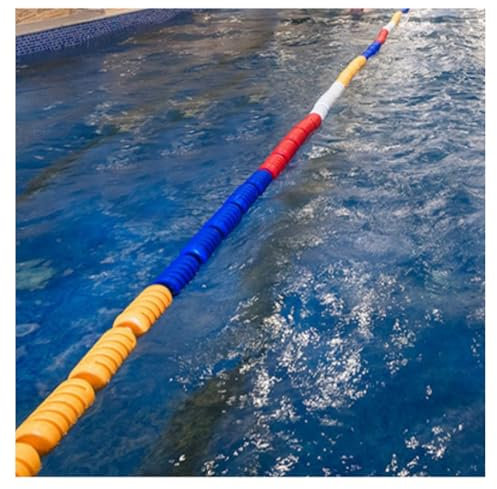 3,3 bis 60 Fuß verstellbares Pool-Sicherheitsseil, schwimmende Pool-Trennwand schwimmende Barriere für Innen- und Außenpools zur Unterteilung der Tiefe (Nylon, 1 m 3,3