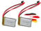 2er Set 7.4V 850-mAh 2S Li-Po Akku mit JST BEC Stecker, Langlebiger Lithium-Polymer Batterie f. Rc ferngesteuerte Quadcopter, Drohne U829-A U829-X X600-H X601H, Hubschrauber, Auto, Fahrzeug, Spielzeug