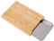 GEEZY 2-in-1 Bamboo Chopping Board with Sliding Stainless Steel Tray - Hygienic, Space-Saving, Easy to Clean - Versatile Cutting Board for Meat, Vegetables, Fruit, Bread - 25x35x4cm