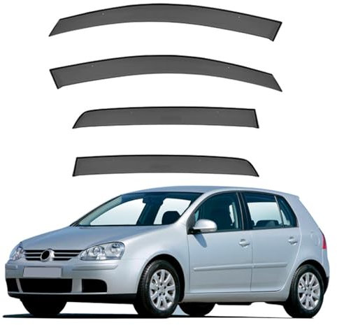 ZDDYUU Auto Windabweiser für VW Golf 5 MK5 2004-2008, Auto Regenabweiser Luftabweiser Seitenscheiben Regenschutz Regenabweise Wetter Shields