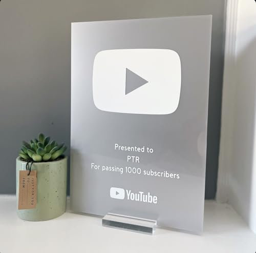 YouTube Subscriber Play Button Award - A5 (plata)