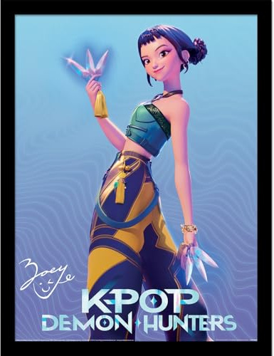 Pyramid International K-POP Sammlerdruck, Motiv: Dämonenjäger (Zoey), gerahmt, offizielles Lizenzprodukt, K-Pop-Wandkunstposter, fertig zum Aufhängen, Einheitsgröße