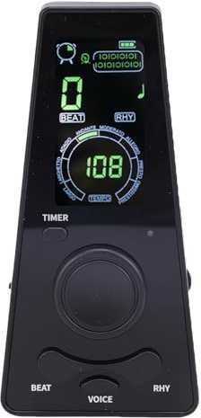 OPPWONG Visuelles Digitales Metronom mit Zentraler Anzeige, Elektronisches Metronom mit Einem Großen Bereich von 40 Bis 208 Schlägen Pro Minute für Klassische Gitarre, E-Gitarre