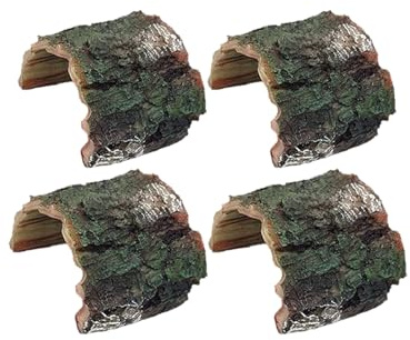 Hohopeti 4 Stück Schildkröten Sonneninsel mit Kletterrampe Aquarium Höhle aus Kunstharz Terrarien Dekofelsen für Reptilien und Wasserschildkröten