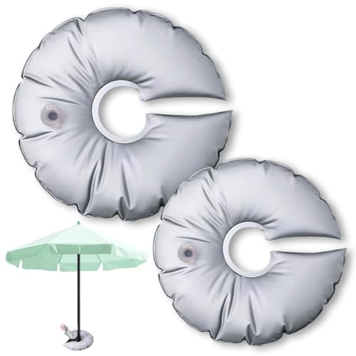 2 Stück Gewichte Für Sonnenschirmständer Befüllbar,50 Cm/65 Cm Wasser Gewichtssack Bag,U-Förmige Flaggen Gewichtstasche,Sand oder Wasserfüllung,Für Schirme Balkon Strand Terrasse,Ballonständer Zubehör