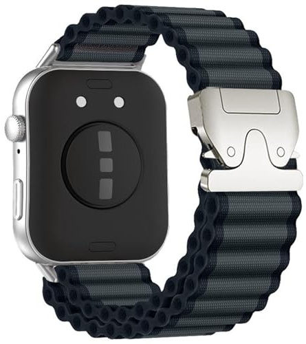 Nylon Armband für Huawei Watch Fit 5 4/5 4 Pro / 3, Outdoor Sport Design, verstellbar, leicht und komfortabel, robustes Uhrenarmband (Weiß)