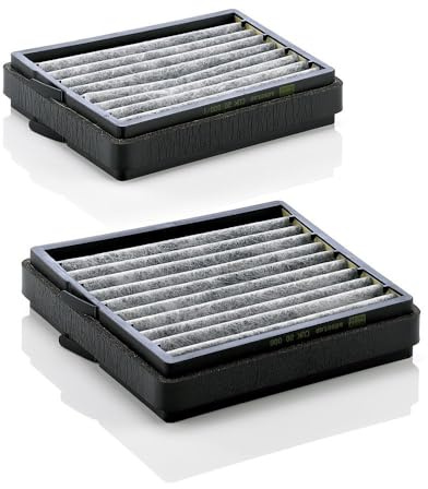 MANN-FILTER CUK 20 000-2 Cabin Air Filter - Pollen Filter with Activated Carbon - (set of 2) for Cars + Transporters