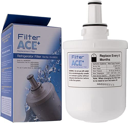 ACE+ FA-0083U | Filtre à eau compatible avec Samsung DA29-00003G, HAFIN2/EXP, DA29-00003F, HAFIN1/EXP, HAFIN Filtre de rechange pour réfrigérateur - Replacement Refrigerator Filter