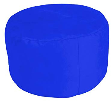 Linke Licardo Pouf in samtiger Mikrofaser in vielen Farben, Ø 50 x 34 cm Royal Blau
