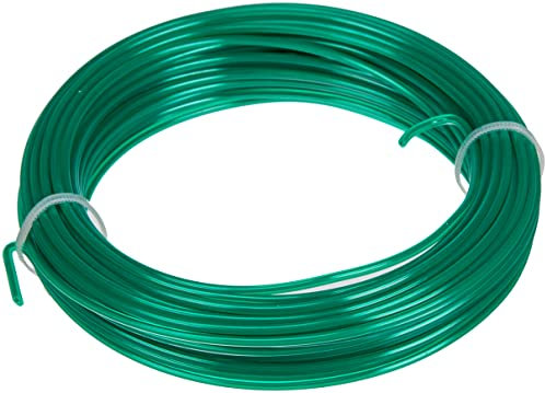 GREENGERS - Ficelles et fils d'attache pour jardin, Liens de jardinage pour ligatures - Fil de fer gainé 15M / Fil de fer pour cloture 15M - Facile à couper - Fil de fer jardin - Diamètre 2mm