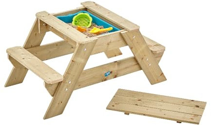 Table Picnic en Bois TP Early Fun avec BAC A Sable INTEGRE - Norme FSC dim L62 x l102 x h50