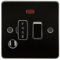 Knightsbridge FP6300FGM FPAV6300FGM Flat Plate 13A Switched Fused Spur Unit with Neon and Flex Outlet-Gunmetal, 230 V, Gun Metal