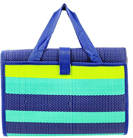 Camco Handy Mat with Strap - Perfect for Picnics, Beaches, RV and Outings - Green/Turquoise - 60 x 78 (42806)