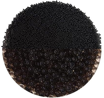 trendfinding 100 g wasserspeicherndes Deko Granulat Schwarz, Korngröße 1.5-2 mm, Dekoration für Blumen und Pflanzen, 10 Liter sehr ergiebig, vielseitig einsetzbar