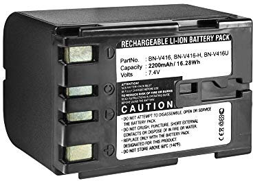 Amsahr BT-JVCBNV416U-1CT Numérique Remplacement Caméra/Caméscope Batterie pour Jvc BN: V408/V408-H/V408U/V416/V416-H/V416U/V428/V428U Gris