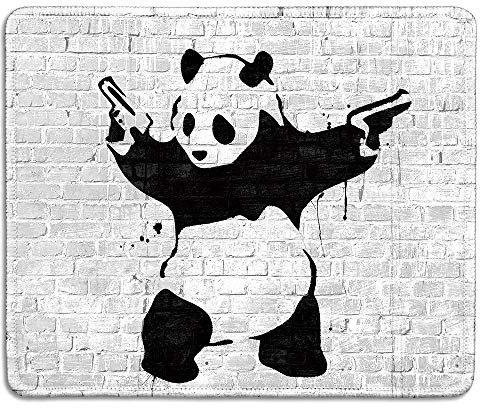 Art Mousepad Series Panda With Two Guns