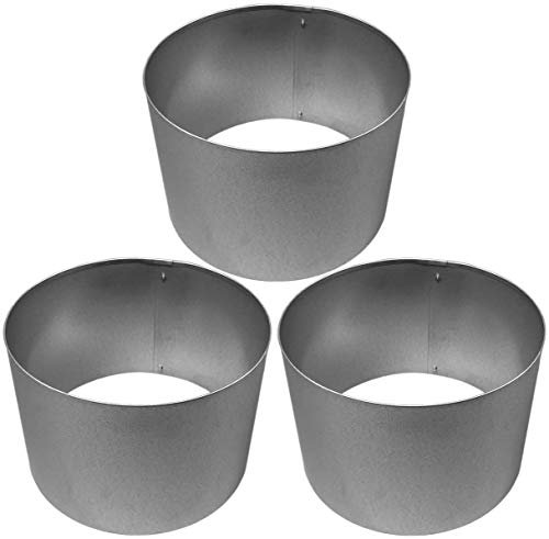 Rasenkanten Baumring Kreis aus Metall durchm. 37 cm x 25 cm - 3er Set