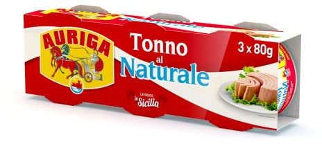 Auriga tonno al naturale 80grx3. Fonte di proteine.Senza conservanti.