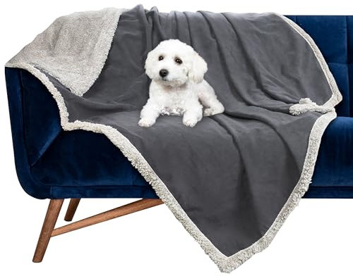 Pawsee Wasserdicht Hundedecke Katzendecken Waschbar, wasserdichte Decke für Hundesofa Schutzdecke Couch Überwurf, Flauschig Wasserabweisende Hundedecke für Große Hunde Katzen, M 150 x 120cm