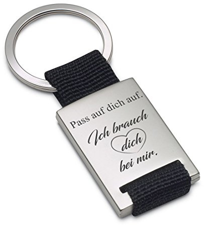 Lieblingsmensch Schlüsselanhänger Modell: Pass auf dich auf. Ich brauch dich bei mir (Textilband)