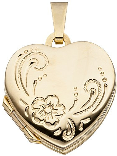 Jobo Damen-Medaillon Herz aus 8 Karat 333 Gold zum Öffnen für 4 Fotos